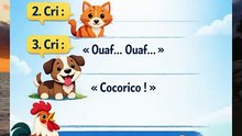 Devinez l'animal à partir de son cri.