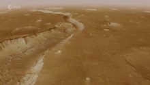 Fly Over Mars' Xanthe Terra Highland Region and Its 3.5 Billion-Year-Old Channels