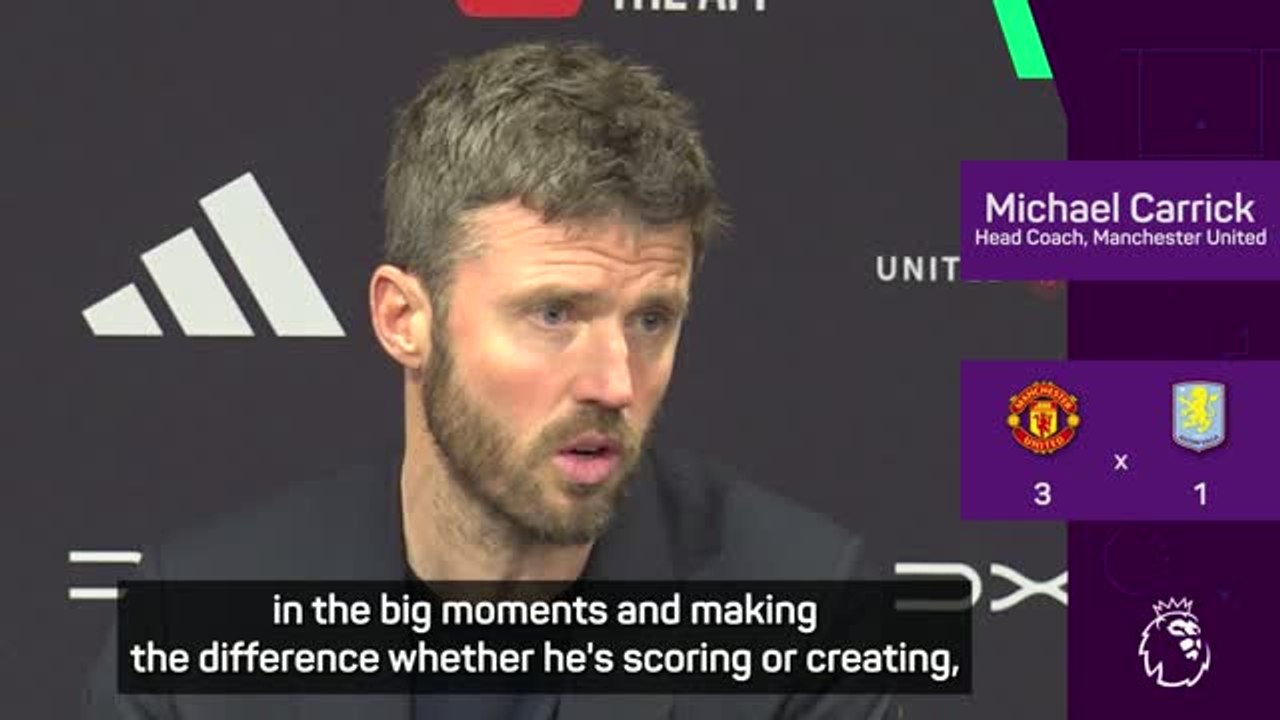 Carrick hails record-breaking Fernandes after Villa win