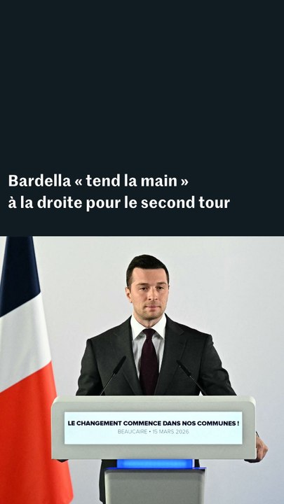 Municipales 2026 : la prise de parole de Jordan Bardella (RN) après les résultats du premier tour