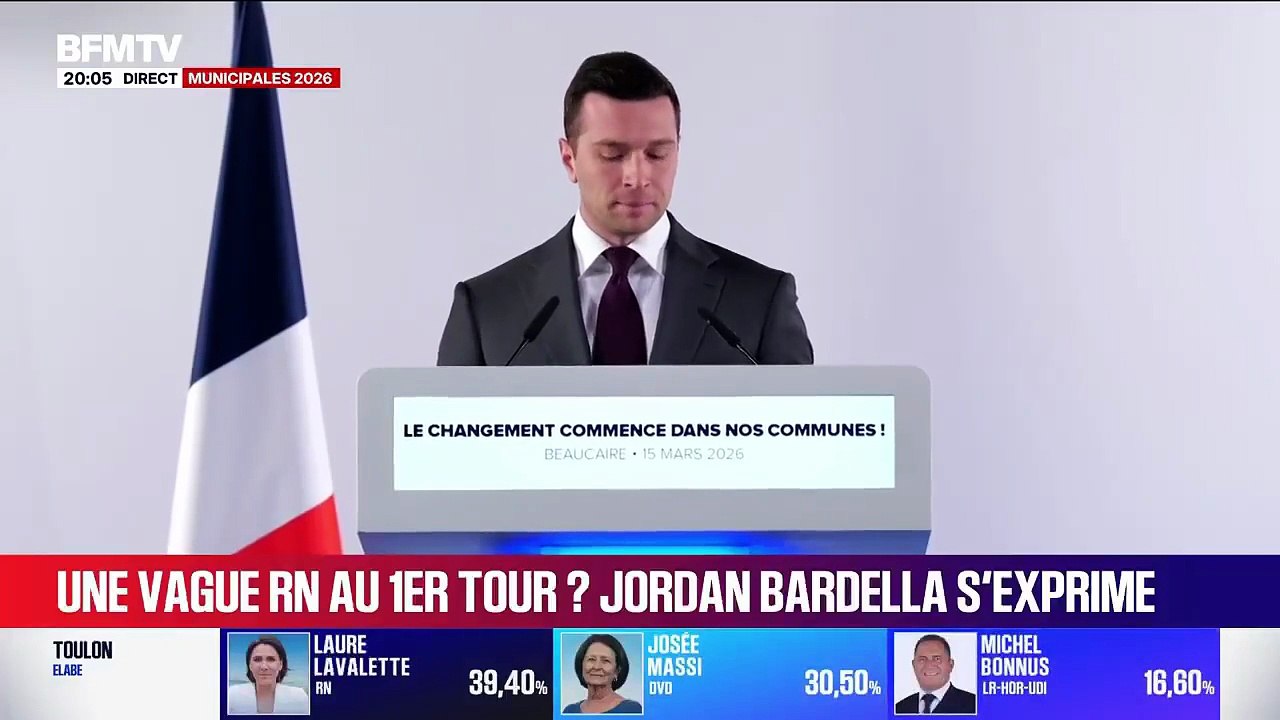 Municipales : Jordan Bardella - Plusieurs maires sortants du Rassemblement National ont été réélus dès le 1er tour