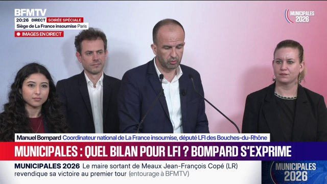 Municipales 2026: Manuel Bompard, coordinateur national de LFI, salue une progression remarquable de la France insoumise