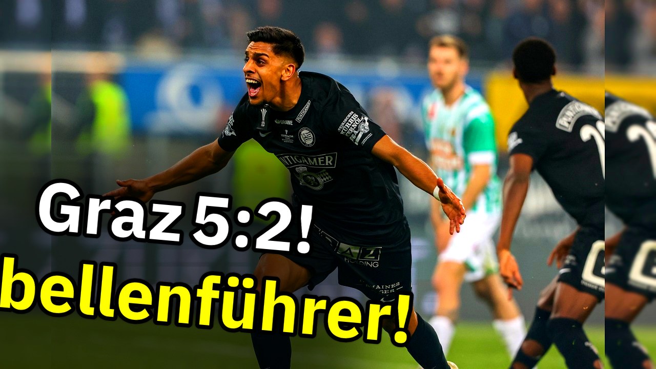 Sturm Graz besiegt Austria Wien 5:2: Torfestival & Tabellenführung in der Bundesliga!
