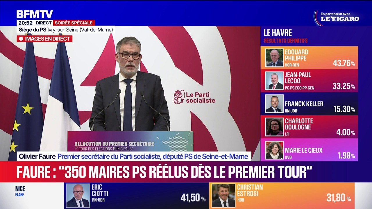 Municipales 2026: "Au premier comme au second tour, il n'y aura pas d'accord national entre le PS et LFI", déclare Olivier Faure, premier secrétaire du PS