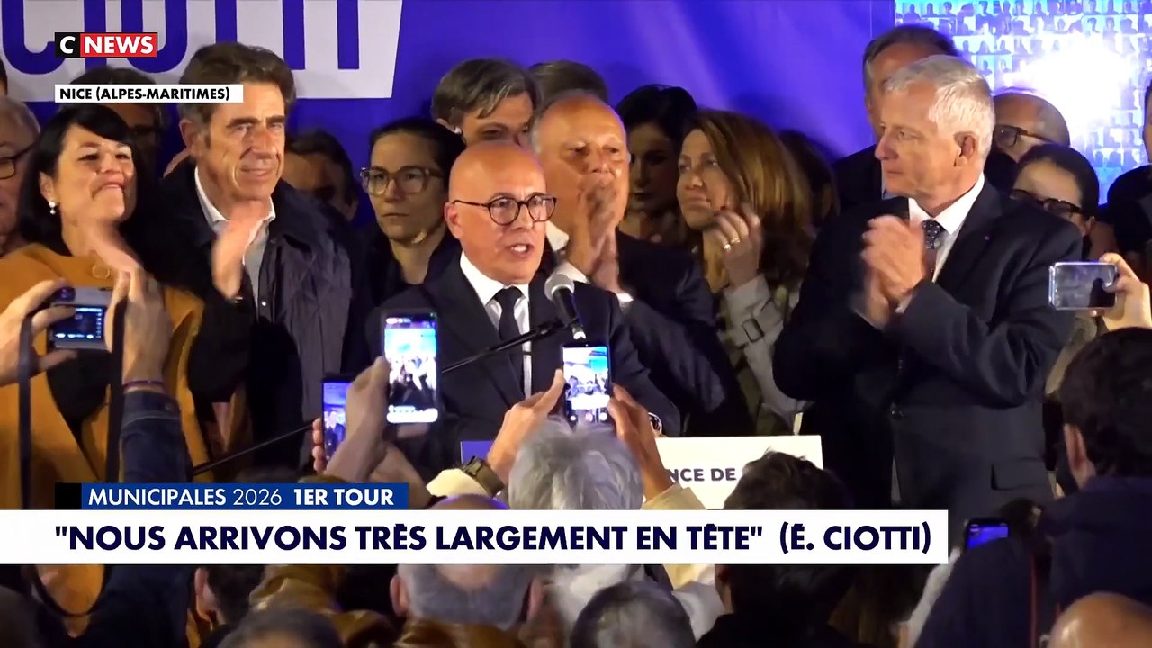 Éric Ciotti :  «Ce soir les Niçois nous ont mis très largement en tête»