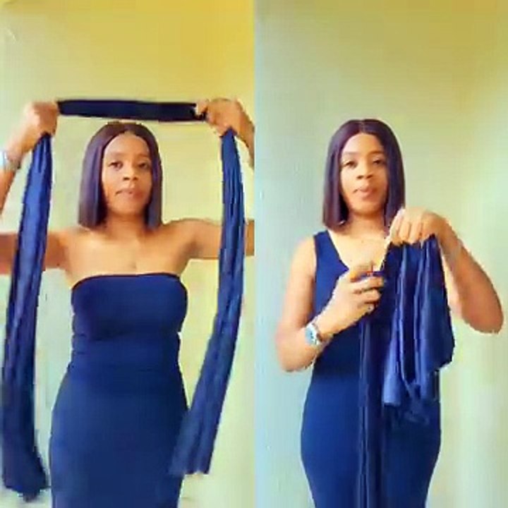 styling one scalf as a top and arm cover