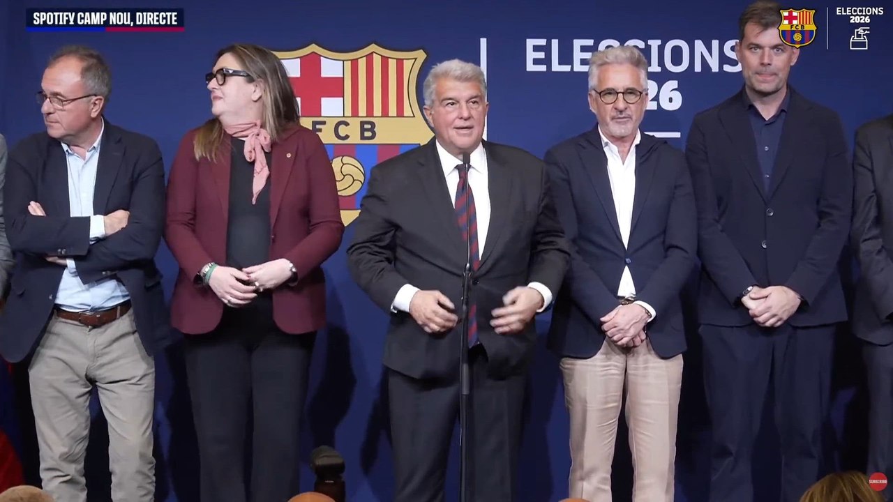 Discurso ganador de Laporta tras vencer en las elecciones