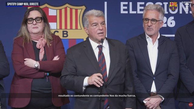 La penúltima frase de Laporta en su discurso ganador que es un aviso a navegantes