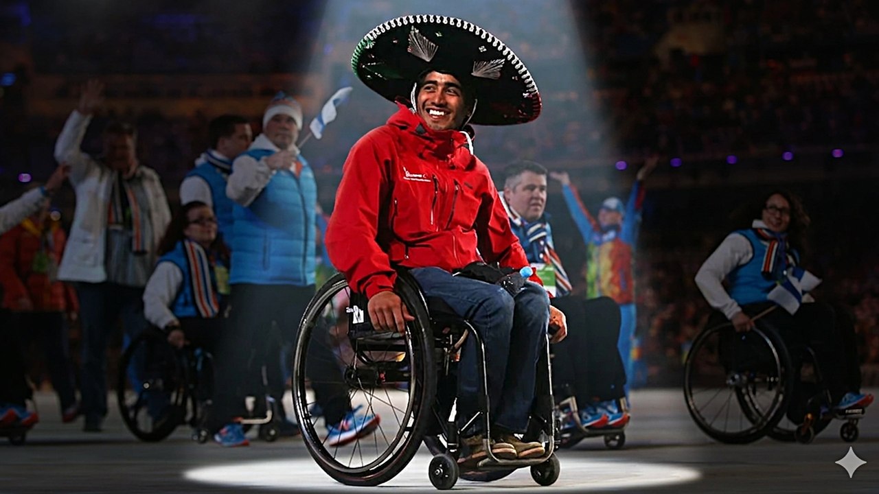 Arly Velásquez se despide de todos en la Ceremonia de Clausura de los Juegos Paralímpicos de Invierno Milano Cortina 2026