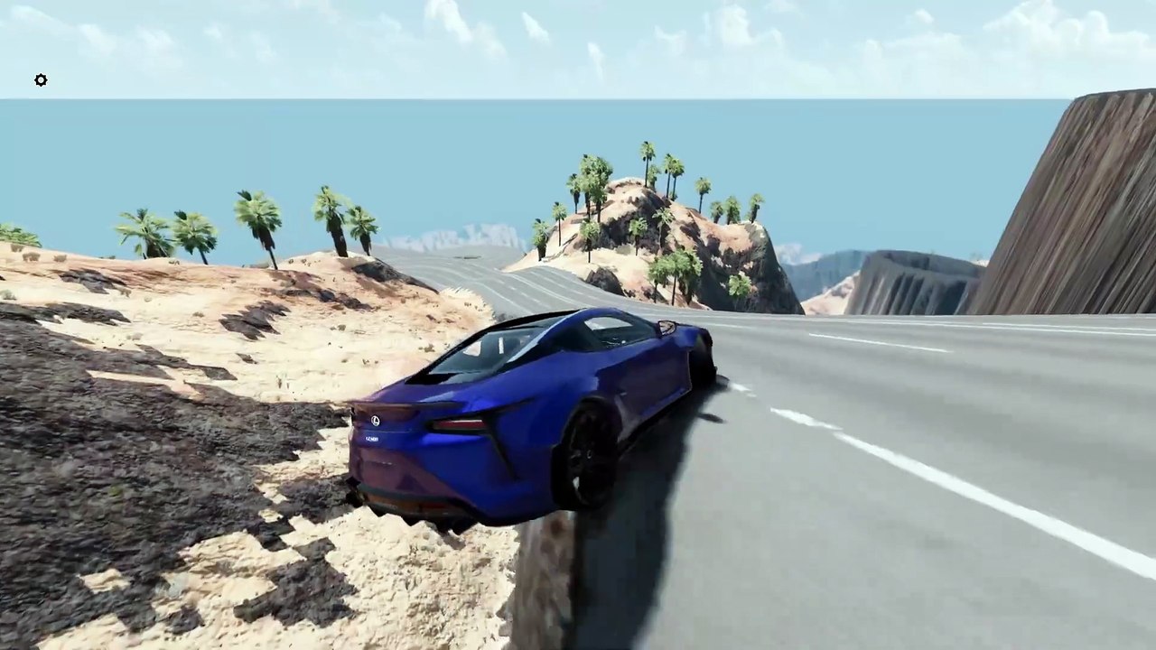 DANGEROUS ROADS in Beamng - Relaxing demolition and Destruction