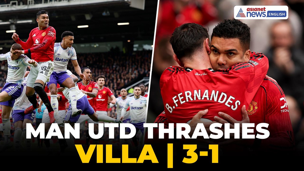 Manchester United vs Aston Villa 3–1 Highlights | Fernandes Leads Man Utd to Big Win