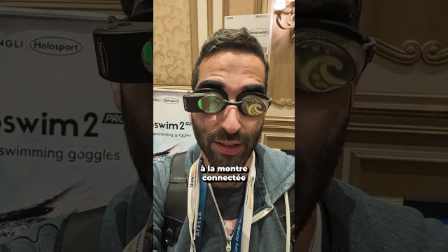 Des lunettes de natation connectées #natation #lunetesconnectées #ces2026 #ces #tech #shorts