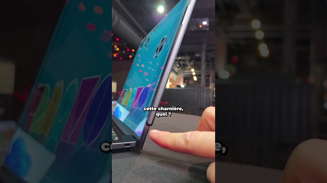 Ce PC se déroule afin d'avoir un plus grand écran 😮 #ces #lenovo #shorts