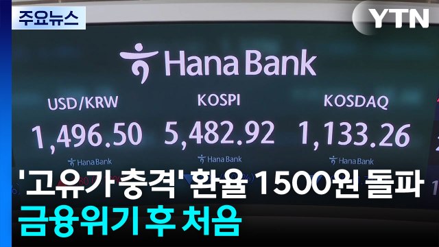 '고유가 충격'에 환율 1,500원 돌파...금융위기 이후 처음 / YTN