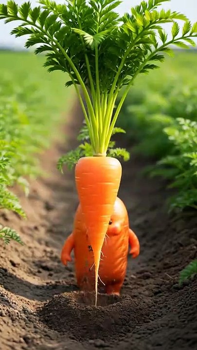 Carrot planting its own seed