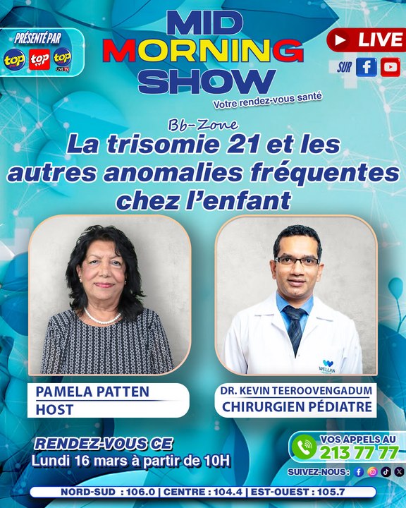 MID MORNING SHOW [ Bb Zone ]: La trisomie 21 et les autres anomalies fréquentes chez l'enfant