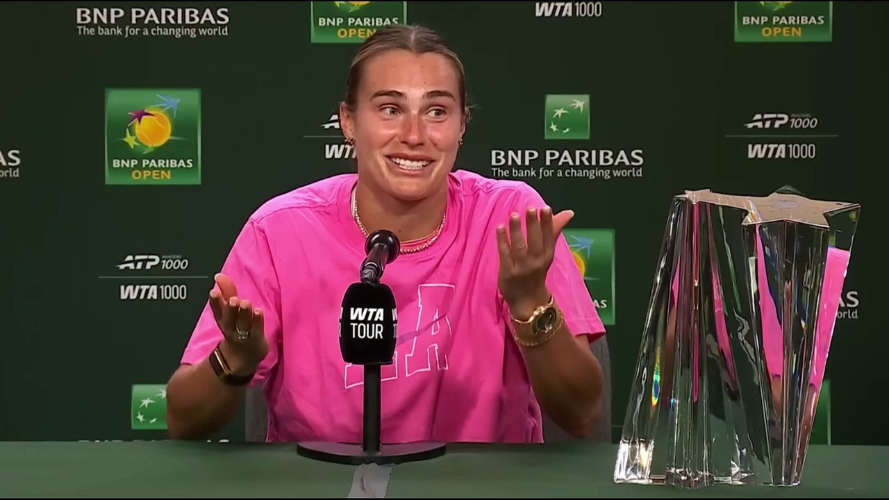 BNP Paribas Open 2026 - Aryna Sabalenka titrée : "Je vais prendre deux espresso martinis et des plats à emporter !"