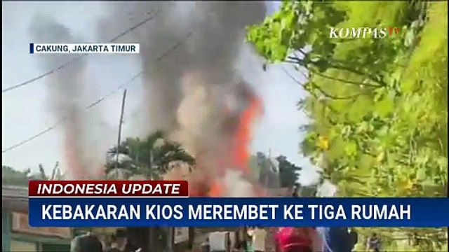 Kebakaran Kios Merembet ke 3 Rumah Warga di Cakung, Damkar Kerahkan 14 Unit Mobil Pemadam