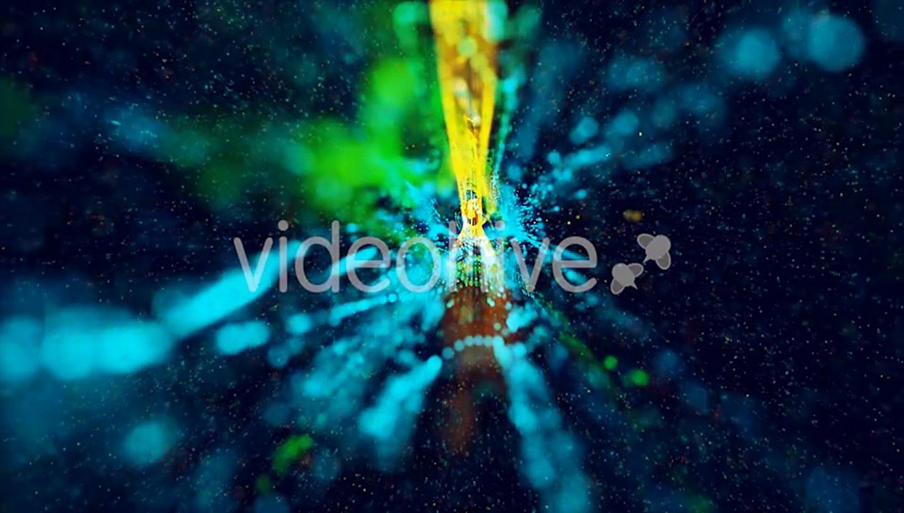 Abstract Digital Particles Tunneling Light Streak