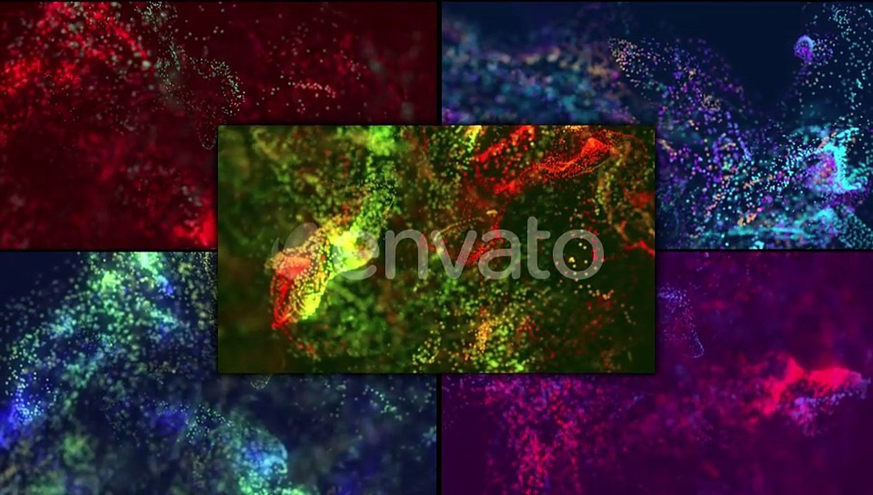 Colorful Abstract Flowing Particle Digital Backgrounds