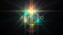 Abstract Particle Sphere Animation with Glowing Light Rays