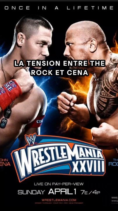 The Rock vs John Cena Wrestlemania 28 #catch #wwe