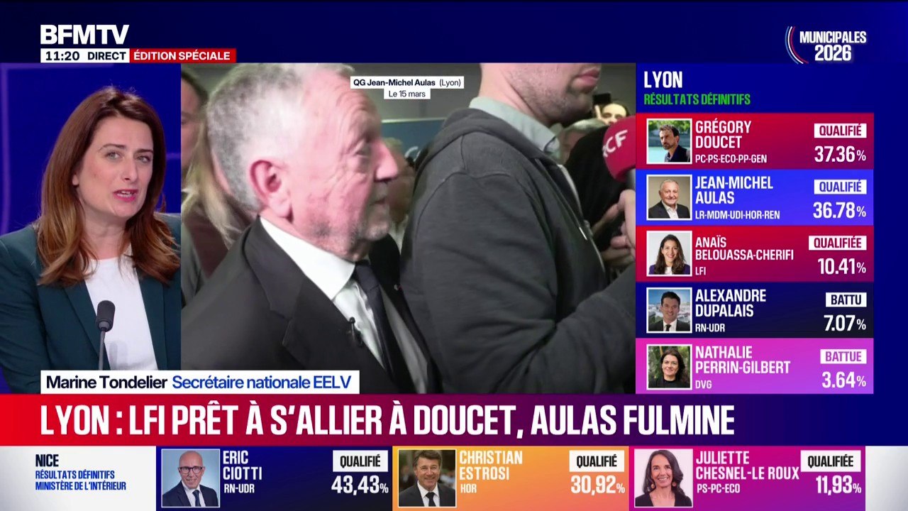 Municipales à Lyon: "Nous avons opéré une remontada particulièrement historique qui fera date", affirme Marine Tondelier (Les Écologistes)