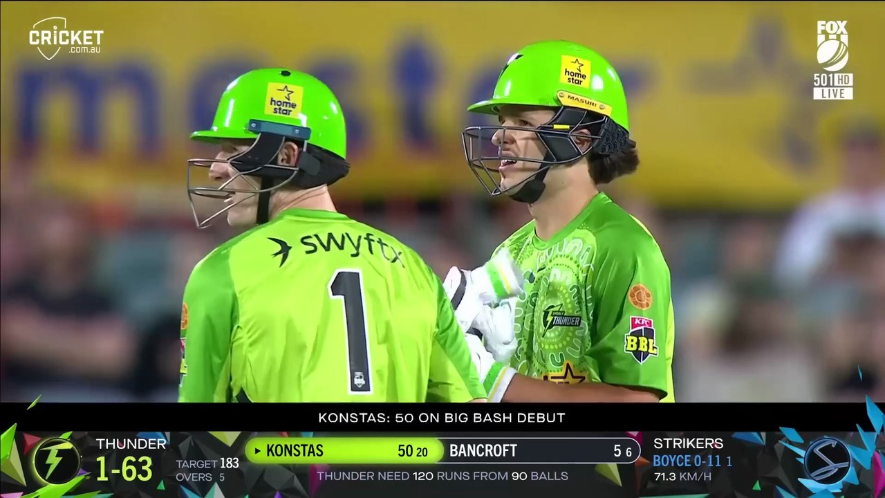 Sam Konstas Record-Breaking 50! Fastest Ever BBL Debut | #BBL