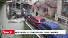 Kağıthane'de gecekonduda çıkan yangın kamerada:1 ölü