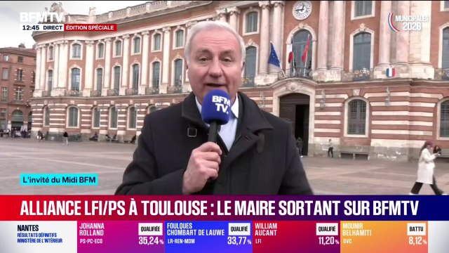 Municipales à Toulouse: le maire sortant Jean-Luc Mondenc dénonce une alliance de la honte entre LFI et le PS