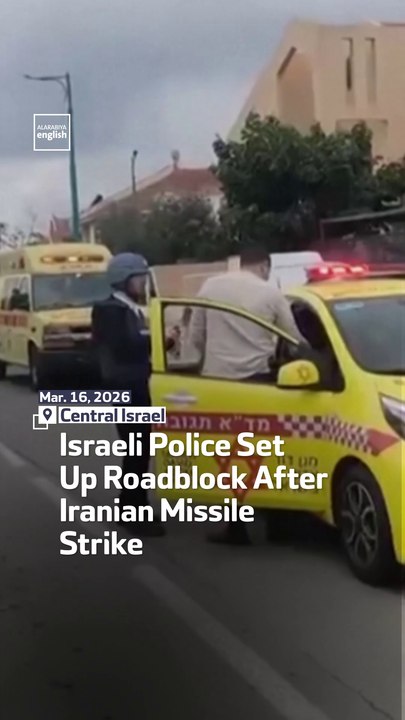 Israeli Police Set Up Roadblock After Iranian Missile Strike