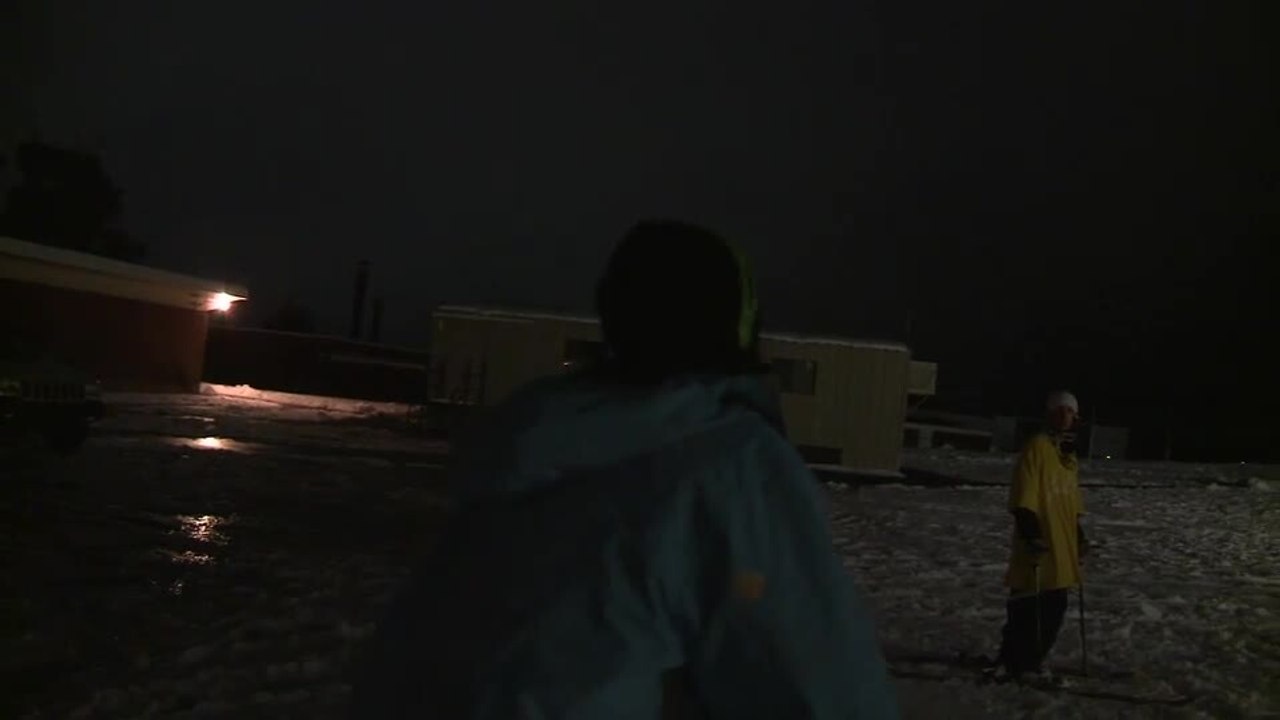 Night Skiing Mishap
