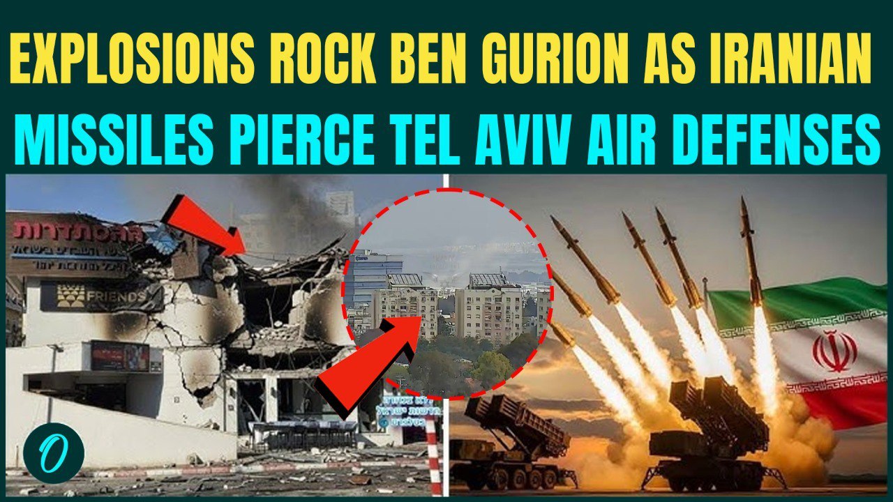 Iran’s Missiles FOOL Iron Dome? Tel Aviv, Rishon Lezion,Ben Gurion Hit By Iranian BALLISTIC Missiles
