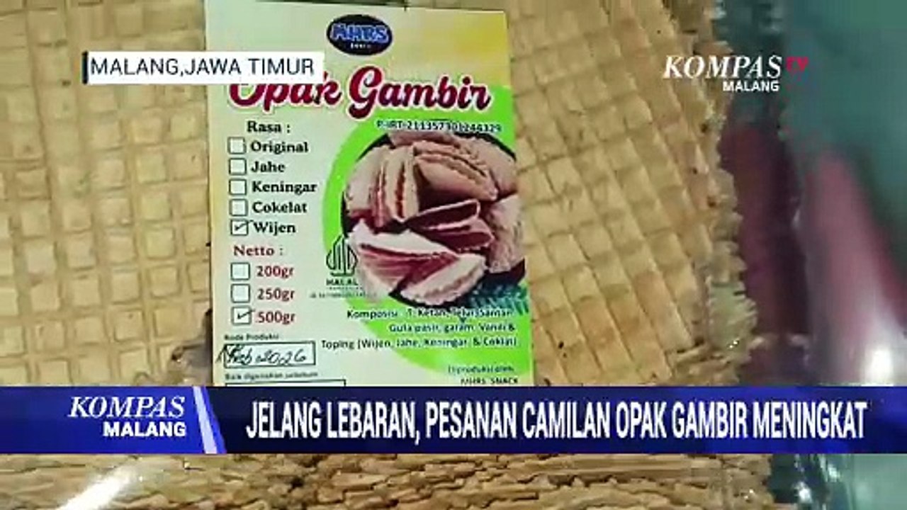 Jelang Lebaran, Pesanan Camilan Opak Gambir Meningkat