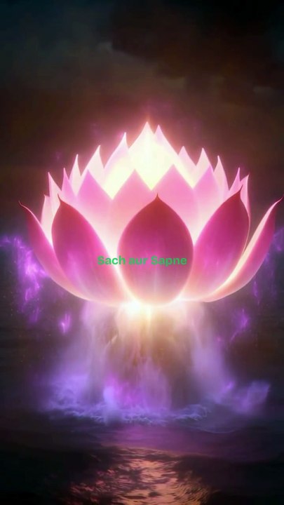 समुद्र के बीच अचानक खिला चमकता कमल! 🌸 ऐसा चमत्कार पहले कभी नहीं देखा
