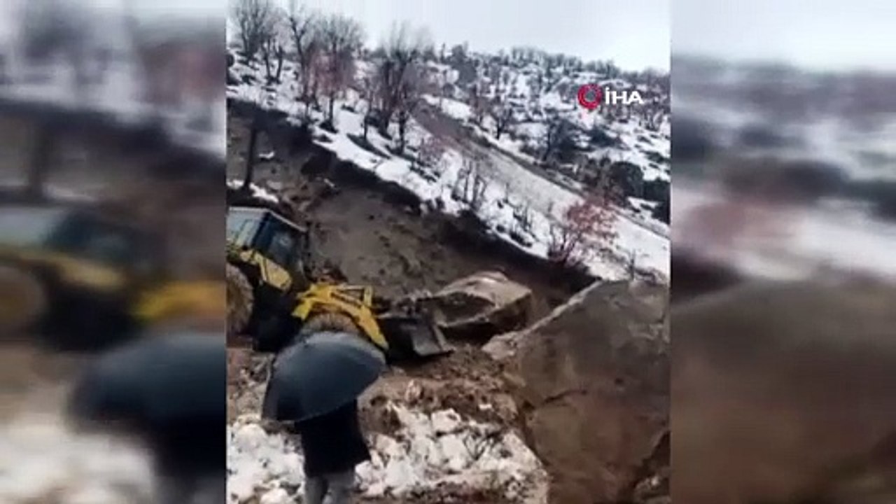 Bitlis’te aynı anda çığ ve heyelan meydana geldi