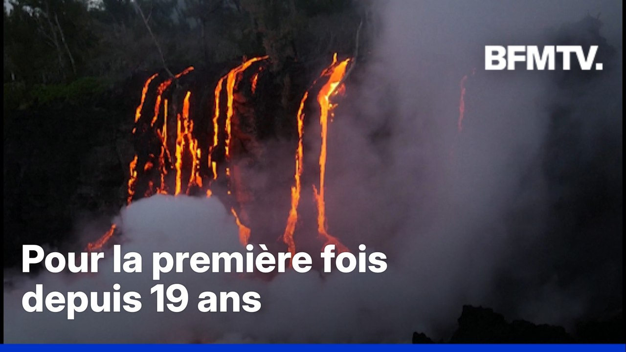 La Réunion: la lave du Piton de la Fournaise atteint l'océan Indien