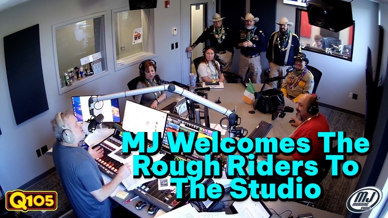 MJ Welcomes Rough Riders To The Q105 Studio