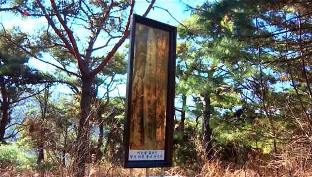 Caravana pelos locais de batalha revolucionária da zona do monte Paektu
