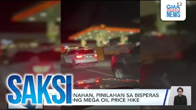 Ilang gasolinahan, pinilahan sa bisperas ng panibagong mega oil price hike | Saksi