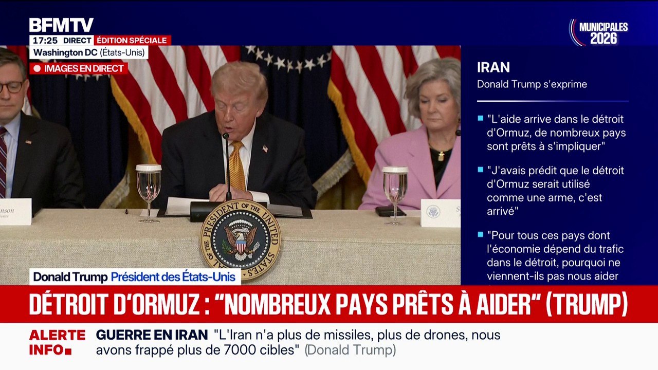 Guerre en Iran: "Nous invitons les autres nations à s'impliquer avec nous", affirme Donald Trump
