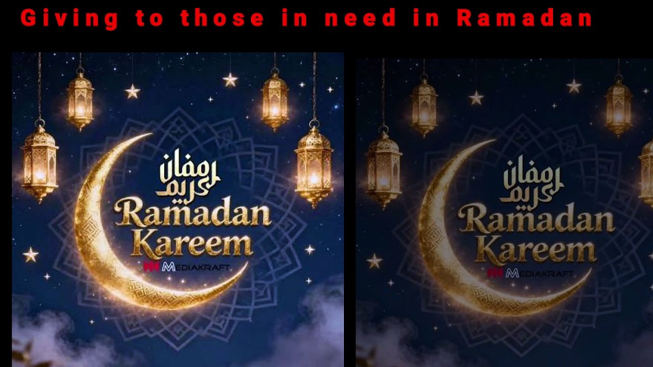 Giving to those in need in Ramadan