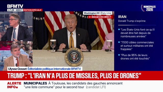 Marschall Truchot : Trump, l'Iran n'a plus de missiles, plus de drones - 16/03