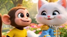 SnowBall Kitty and monkey Story