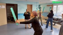 Les résidents du centre Fedasil ont pu participé à un atelier de self-defense et à une initiation à la boxe thérapie.
