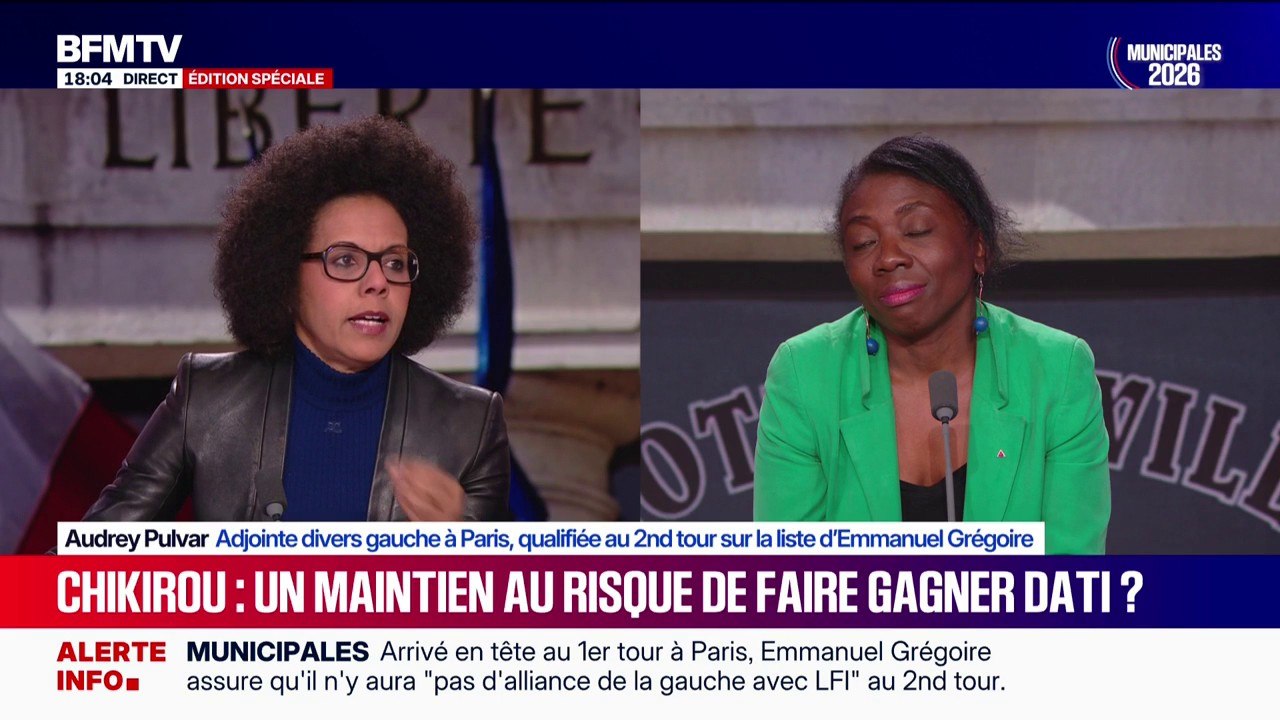 Municipales 2026 à Paris: "Sophia Chikirou a passé plusieurs mois à être très violente à l'égard d'Emmanuel Grégoire", affirme Audrey Pulvar, adjointe divers gauche à Paris