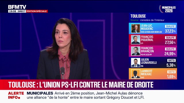 Alliance PS-LFI pour la mairie de Toulouse: Les socialistes connaissent Jean-Luc Mélenchon depuis des années , explique Sophia Chikirou, candidate (LFI) à la mairie de Paris