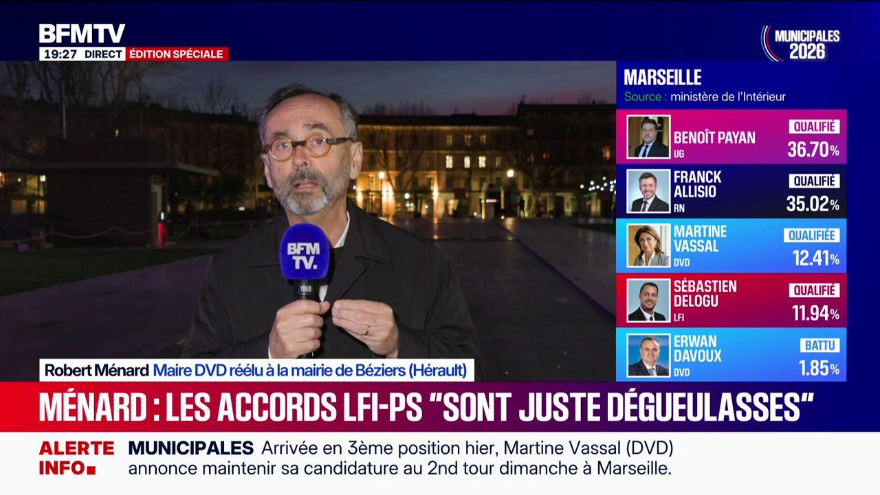 Alliance LFI-PS dans plusieurs villes: “L’immense majorité de cette gauche est prête à tout pour sauver ses places”, affirme Robert Ménard, maire (DVD) de Béziers