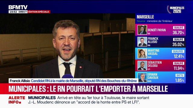 Martine Vassal (LR) se maintient pour le second tour des élections municipales à Marseille: C'est son droit , estime Franck Allisio, candidat RN à la mairie