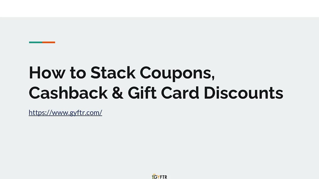 How to Stack Coupons, Cashback & Gift Card Discounts